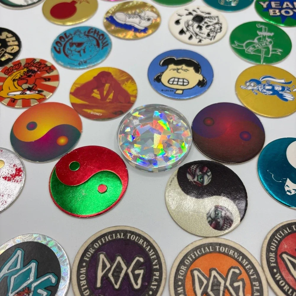 World POG Federation POG Lot Vintage 90s Surf Mixed Yin Yang Slammer Holographic
